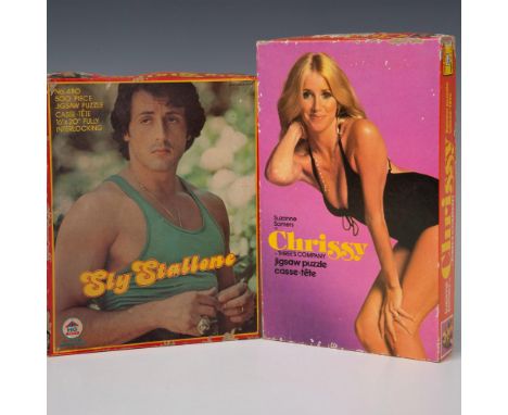 Vintage Jigsaw Puzzles, Sly Stallone and Suzanne Somers as Chrissy. Revel in nostalgia with this pair of vintage jigsaw puzzl