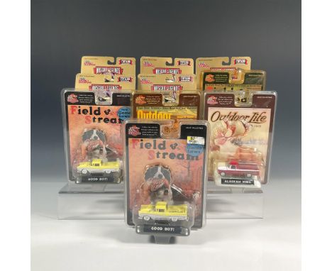 10pc Racing Champions Toy Cars, Nascar Legends, Outdoor Life, and Field &amp; Stream. A collection of 10 Racing Champion toy 