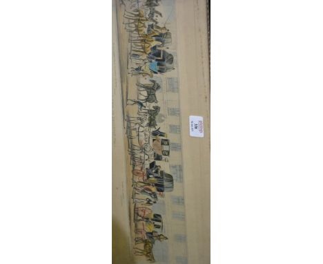 After John Dean Paul, A Trip to Brighton, four colour prints, 10cm x 56cm, colour print after Archibald Thorburn, The Quail a