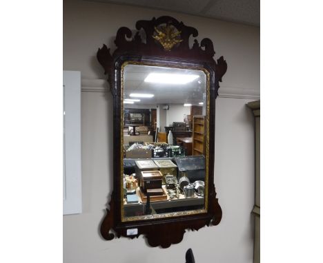 A mahogany framed Chippendale style wall mirror