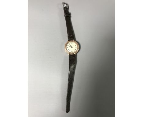 A 9ct gold Harwood wrist watch - * John Harwood is credited for inventing the first automatically wound watch mechanism which