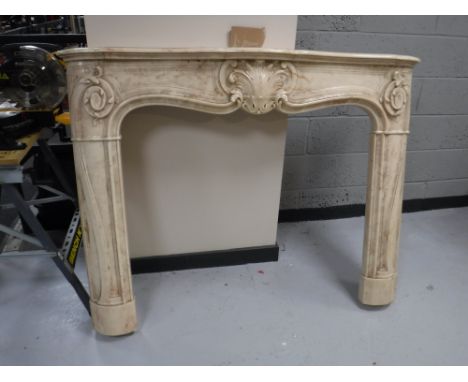 A marble effect fire surround