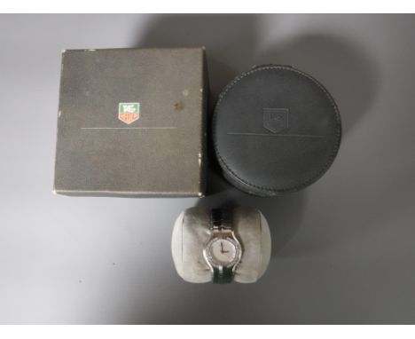 A Lady's stainless-steel wristwatch, signed Tag Heuer, model WP1317 Alter Ego, quartz movement, mother of pearl dial and diam