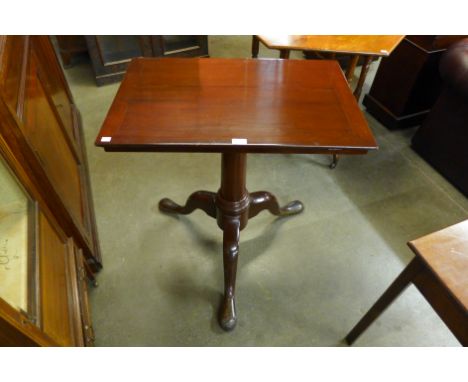 A George III style mahogany tripod reading stand ( converted to table).