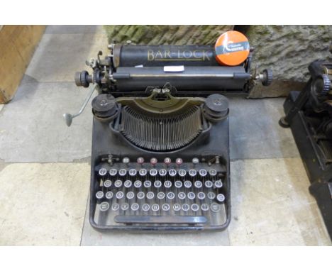 A Bar-Lock typewriter