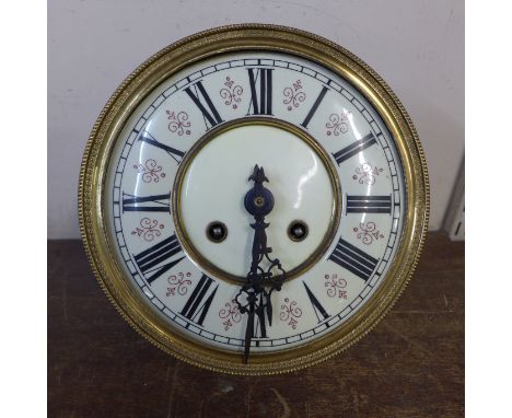 A Vienna wall clock movement and pendulum