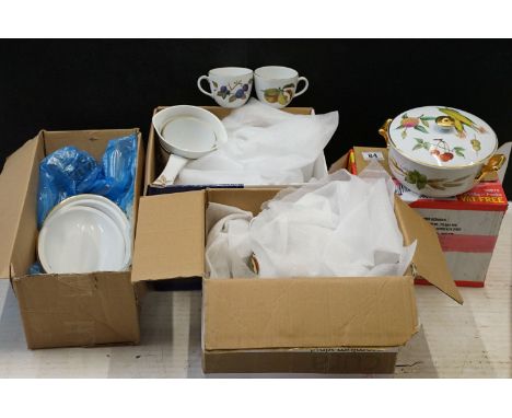 Collection of Royal Worcester 'Evesham' table and kitchenware with fruit and vegetable motif decoration to include, large sou