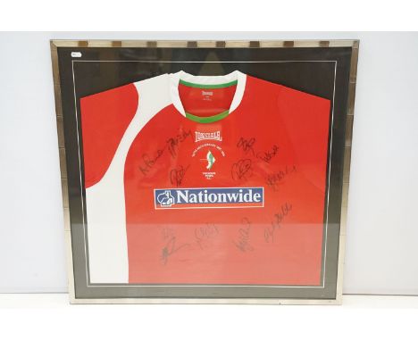 Signed Swindon Town F.C Lonsdale football autographed T shirt 