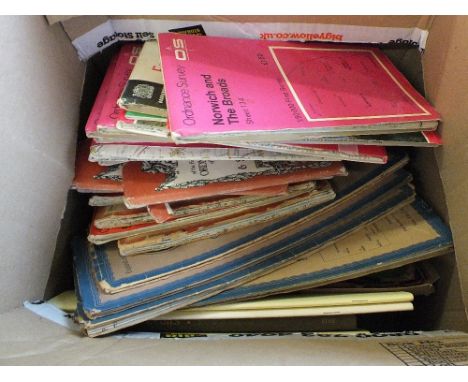 Various volumes of miscellaneous including ordnance survey maps and picture cover sheet music (two boxes)
