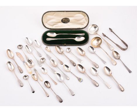 
	
		Y&nbspA COLLECTION OF SILVER SPOONS
		To include: a cased pair of late Victorian Hanoverian pattern sundae spoons, maker