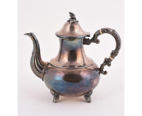 
	
		Y&nbspA GERMAN SILVER BALUSTER COFFEE POT
		OTTO WOLTER, SCHWABISCH GMUND, .925 STANDARD, DUTCH IMPORT MARKS, EARLY 20TH