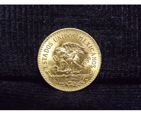 15ct. 1959 Veinte. 16.66 Grams AU/BU .4823 T. Oz. Oro Puro. Light wear