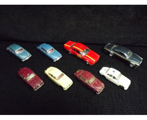 8 x Dinky / Meccano Jaguar Die-Cast Cars. 4 x Model 195 3.4 Litre's, 2 x Burgandy / Maroon, 1 x Cream &amp; White Police Car,