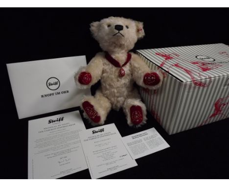 Steiff - German Teddy Bear(Knopf Im Ohr / Button in Ear). 'Nicholas' Faberge. Mohair and Cotton / Jointed. Danbury Mint - 058