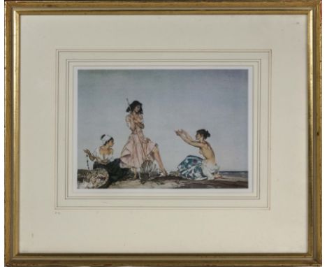 A framed Russell Flint print 'The Sentimentalists' Image size 19cm x 26cm