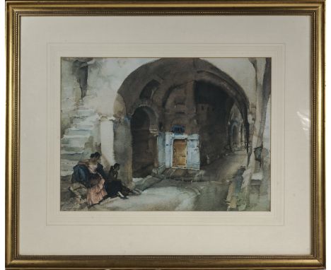 A framed Russell Flint print 'Unexplored City' image size 36cm x 45cm 