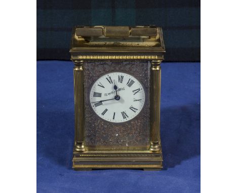 A Mappin and Webb brass carriage clock 