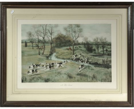 A framed sporting print 
