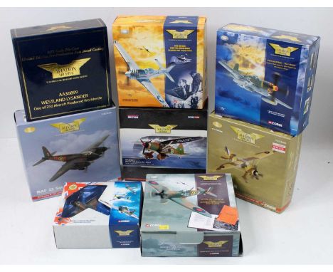 Eight various boxed mixed scale Corgi Aviation Archive diecast aircraft, mixed examples to include Ref. Nos. 49005, AA36899, 