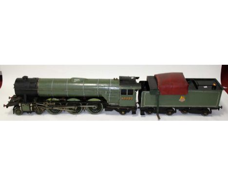 Scratchbuilt 5 inch gauge live steam model of a Pacific Style Locomotive and tender, originally purchased in the 1990s by the