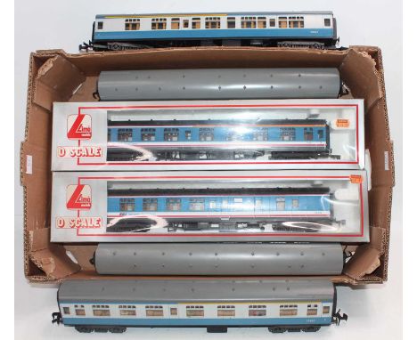 Six Lima 0 gauge bogie coaches: one each Network SE blue &amp; white br/2nd 35309 &amp; 1st/2nd 7190 both (BE); with 4 x BR b