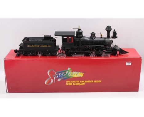 Bachmann Spectrum G gauge Baldwin Narrow Gauge 2-6-0 loco &amp; tender item no. 81496 Yellow Pine Lumber Co. with instruction