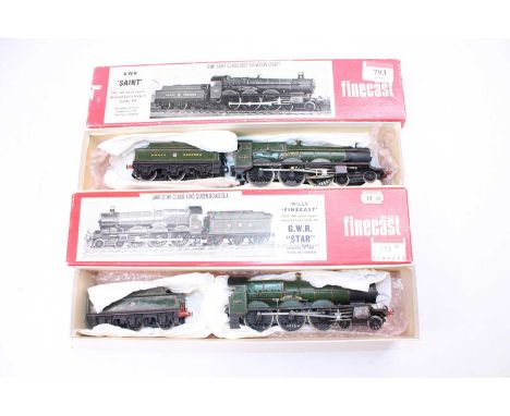Wills Finecast 00 Gauge Whitemetal kit built locomotive group, 2 examples to include GWR Star Engine and Tender, together wit