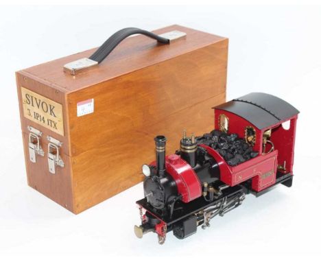 Peter Angus Locomotives and Mike Lax 32mm scale gas-powered radio-controlled model of a Darjeeling "Sivok" Works 0-4-0 locomo