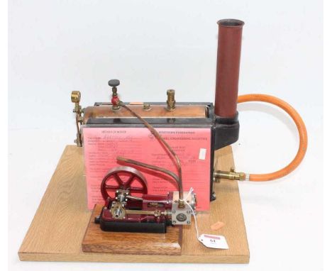Stuart Turner Stationary Steam plant comprising of Babcock 501 Stuart Turner Boiler, powering a Stuart Turner 10H single cyli