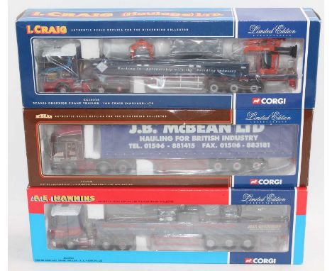 Three various boxed Corgi Toys 1/50th scale Hauliers of Renown commercial vehicle diecasts to include, No. CC12223 A.E Hawkin