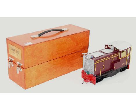 Roundhouse Engineering radio controlled battery operated model of a 32mm scale NDM6 "603", finished in maroon with East India