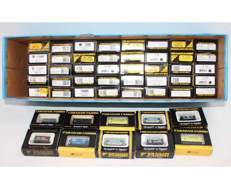 50 boxed Graham Farish N Gauge wagons and rolling stock, all in original boxes, examples to include Yeoman 16ft 50 Ton Hopper