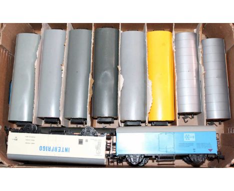 Tray of twelve assorted Lima Continental covered vans long wheelbase. No duplicates. (E) but some are dusty