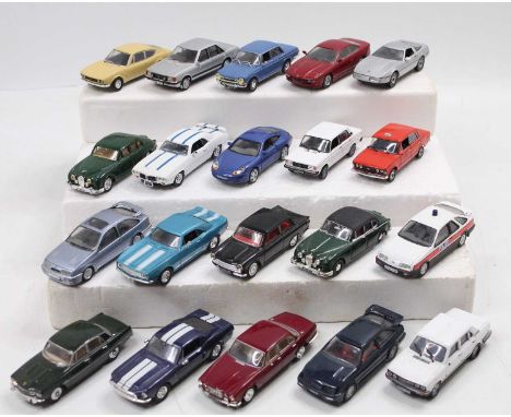 50 various unboxed 1/43rd scale modern issue diecast models, mixed manufacturers to include Corgi Toys, Vanguards, Minichamps