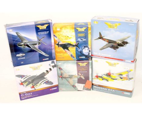 Six various boxed mixed scale Corgi Aviation Archive military aircraft diecast, all appear as issued to include Ref. Nos. AA3