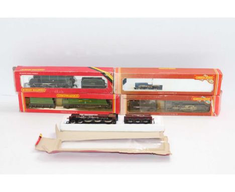 Five Hornby locos &amp; tenders: Overall (VG) but boxes (BP): R154 ‘Sir Dinadan’; ‘Queen Mary’ – blue streamlined; R858 LMS 5