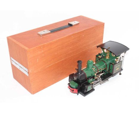 Peter Angus Locomotives and Mike Lax 32mm scale gas-powered 0-4-0 locomotive, finished in green with No.16 to cabsides, well-