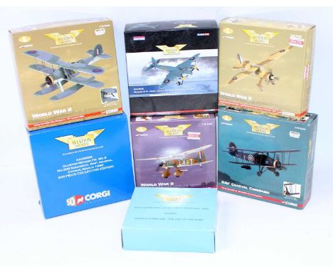 Corgi Aviation Archive mixed scale boxed diecast aircraft group, seven examples, all appear as issued to include Ref. Nos. AA