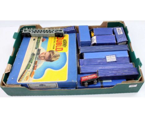 Tray containing a collection of Hornby Dublo Locomotives, Sets and Rolling Stock, to include a boxed EDG17 Freight Train Set,