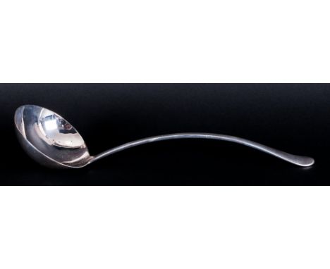 Elkington & Co Large Silver Soup Ladle With Rat-Tail Bowl. Hallmark Birmingham 1903. 12'' in length. Pristine Condition. 6ozs