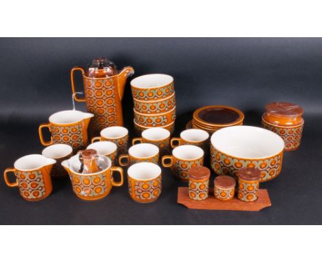 Hornsea Pottery Part Tea Service comprising cups, saucers, tea pot, cruet set, side plates etc. (31 pieces)