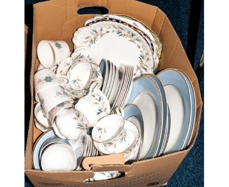 Royal Albert Part Tea Service including cups, saucers, plates etc, Queen Anne 'Angelique' etc