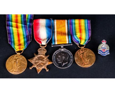 WW1 Medals. Trio Awarded To 200898 SJT W LYNCH E LAN R Comprising 1914-1918 George V War Medal, 1914-1915 Star, And The Great