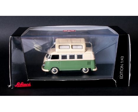 Schuco Ltd Edition 1/43 Scale Diecast Model Volkswagen T1 Camping Bus. Art Nr.03089, With Glass Display and Box. Mint / Unuse