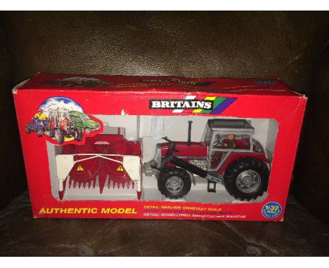 BRITAINS - MASSEY FERGUSON 3680 & KEMPER HEADER (9662) 1:32 SCALE