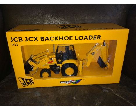 BRITAINS - JCB 3CX BACKHOE LOADER - JCB YELLOW BOX (40639) 1:32 SCALE