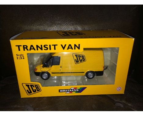 BRITAINS - JCB FORD TRANSIT VAN - JCB BOX (40576) 1:32 SCALE