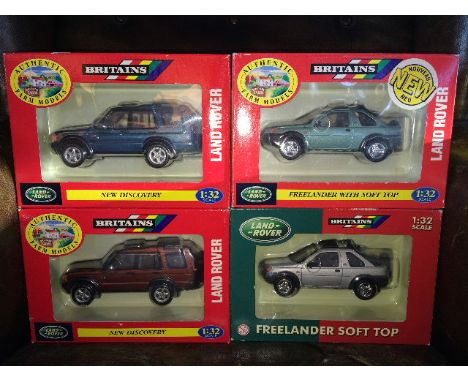 BRITAINS - NEW DISCOVERY - GOLD (00041), BRITAINS - NEW DISCOVERY - BLUE (00042), BRITAINS - FREELANDER WITH SOFT TOP - GREEN