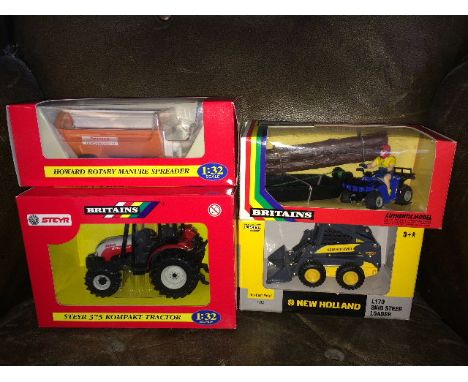 BRITAINS - STEYR 375 KOMPAKT - (42023), BRITAINS - HONDA FOUR TRAX 300 4x4 & LOG SLEDGE (9433), BRITAINS - HOWARD ROTARY MANU