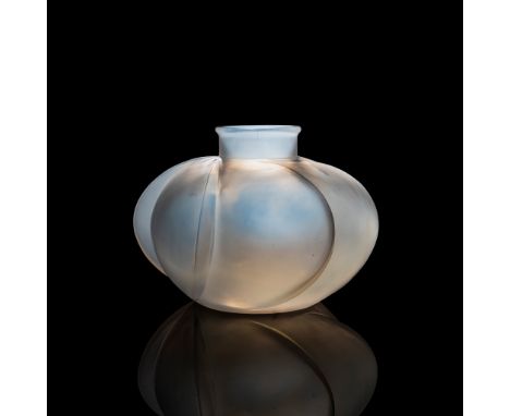 RENÉ LALIQUE (FRENCH 1860-1945) PERIGORD VASE, NO. 1003 designed 1928 cased opalescent engraved R. Lalique France(14 cm. (5 1